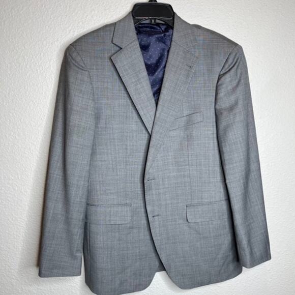 Alton Lane Single Breast Size 40S Wool Notch Lapel Blazer Gray - Picture 1 of 16